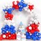 Red White and Blue Balloon Garland 4th of July Arch Kit, Independence Day Balloon Garland Patriotic Decoration for Nautical Party Baseball Party Memorial Day
